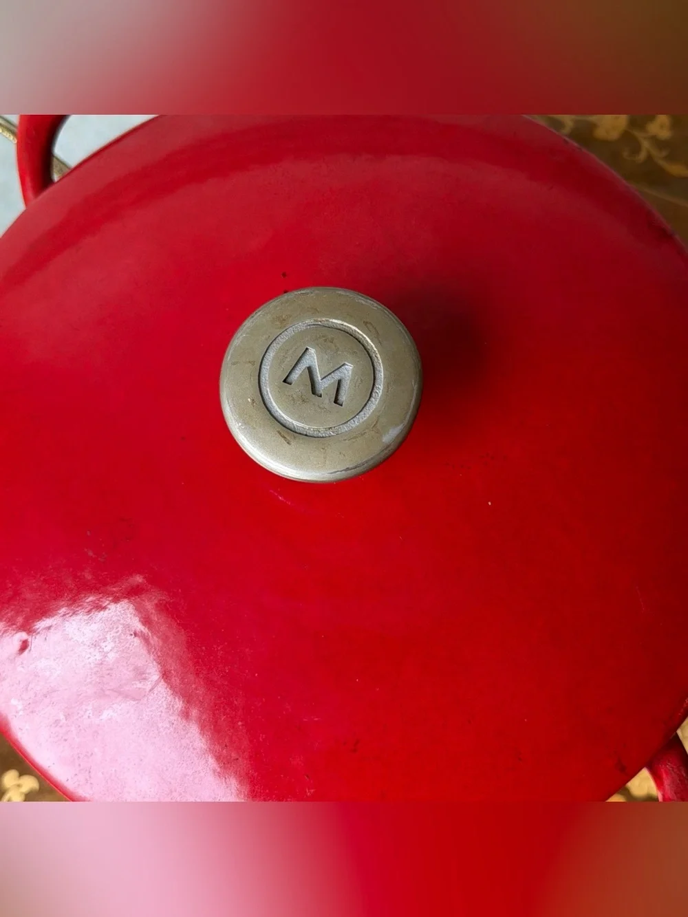 Round Dutch Oven Mario Batali Cast Iron Enameled Red